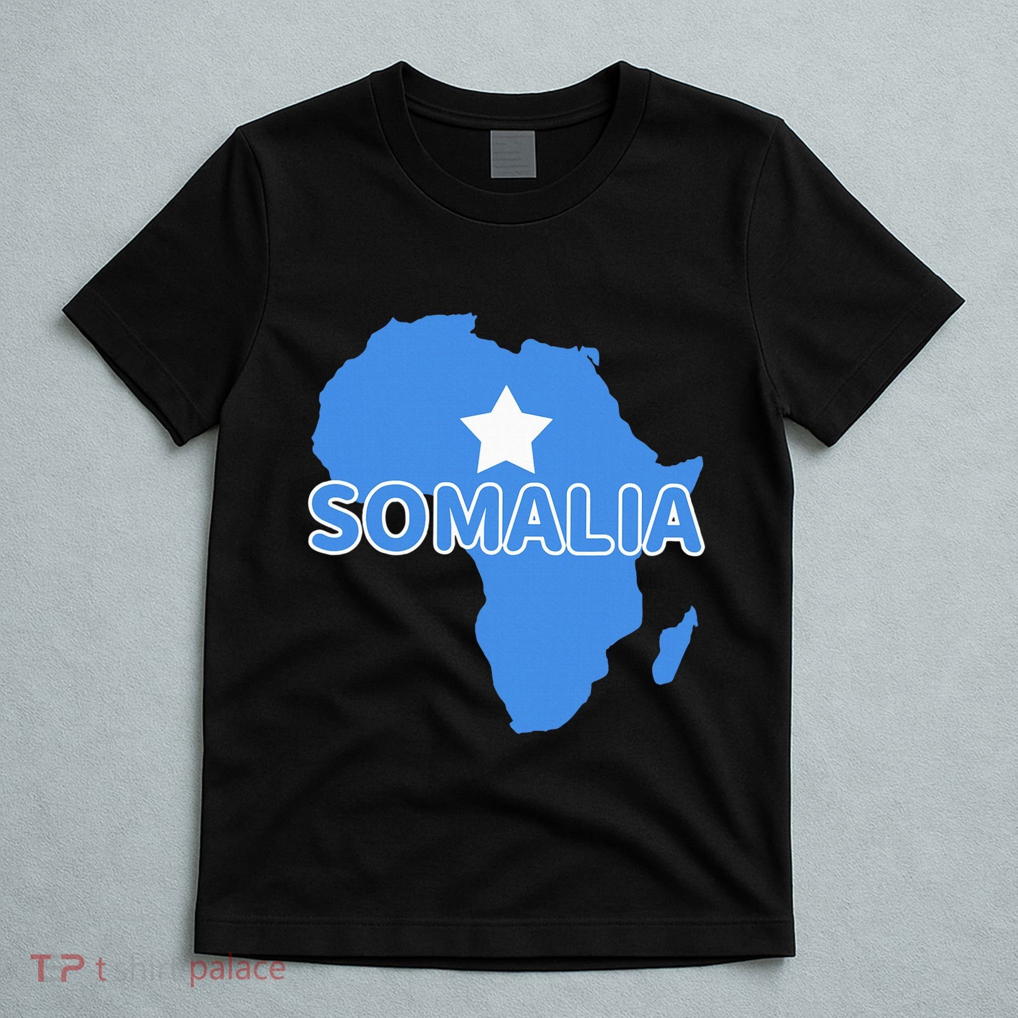 Somalia Somali Pride Flag Map Africa Print T-Shirt