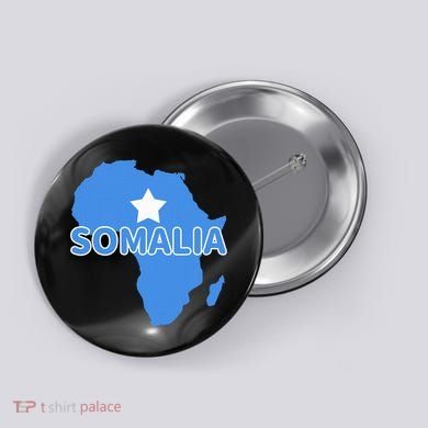 Somalia Somali Pride Flag Map Africa Print Button