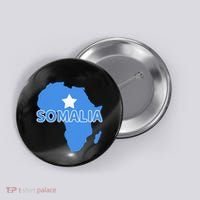 Somalia Somali Pride Flag Map Africa Print Button thumb 0