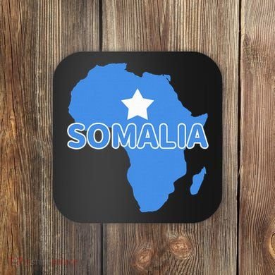 Somalia Somali Pride Flag Map Africa Print Coaster