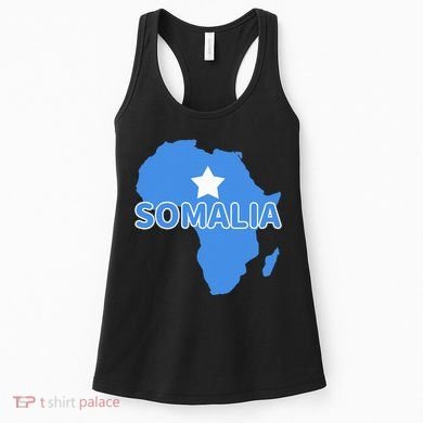 Somalia Somali Pride Flag Map Africa Print Women's Tank Top