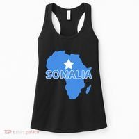 Somalia Somali Pride Flag Map Africa Print Women's Tank Top thumb 0