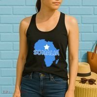 Somalia Somali Pride Flag Map Africa Print Women's Tank Top thumb 2