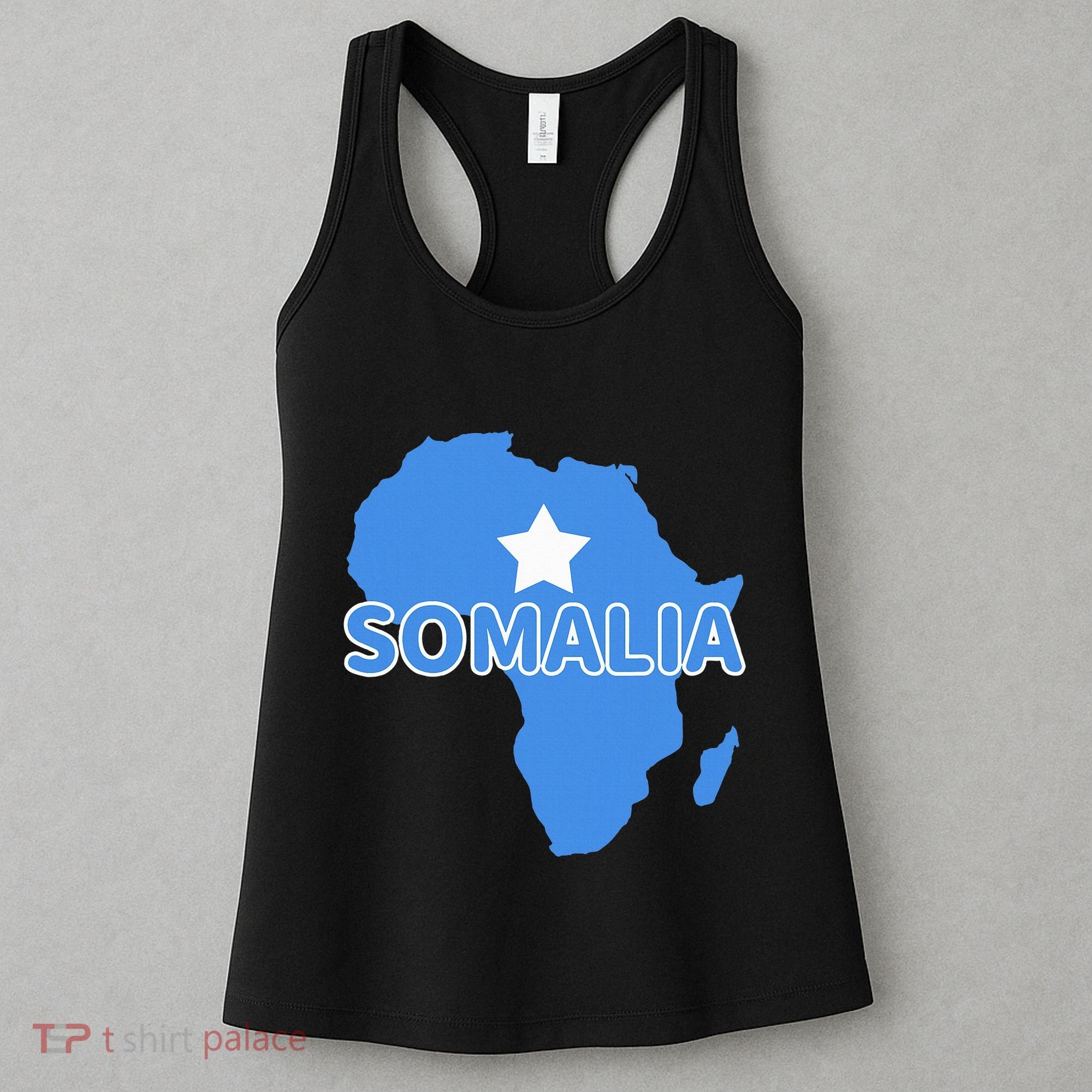 Somalia Somali Pride Flag Map Africa Print Women's Tank Top