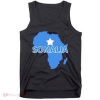 Somalia Somali Pride Flag Map Africa Print Tank Top thumb 0