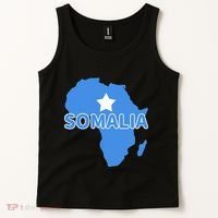 Somalia Somali Pride Flag Map Africa Print Tank Top thumb 2