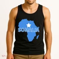 Somalia Somali Pride Flag Map Africa Print Tank Top thumb 3