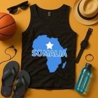 Somalia Somali Pride Flag Map Africa Print Tank Top thumb 4