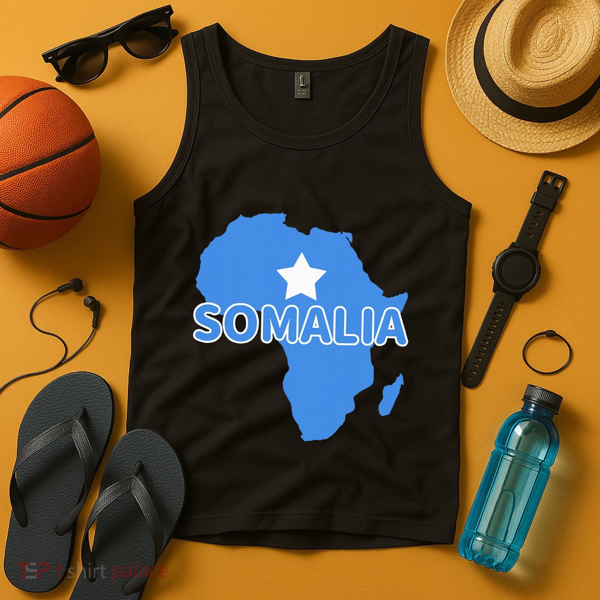 Somalia Somali Pride Flag Map Africa Print Tank Top