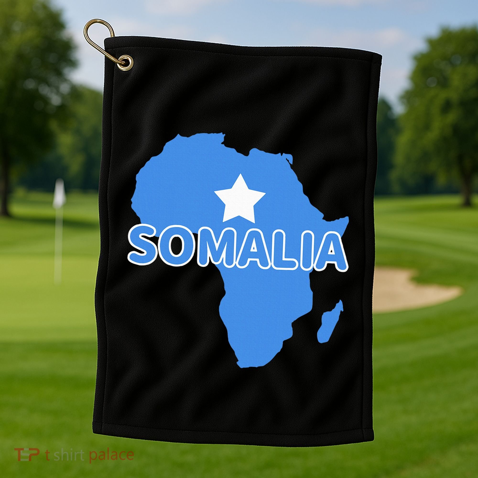 Somalia Somali Pride Flag Map Africa Print Golf Towel
