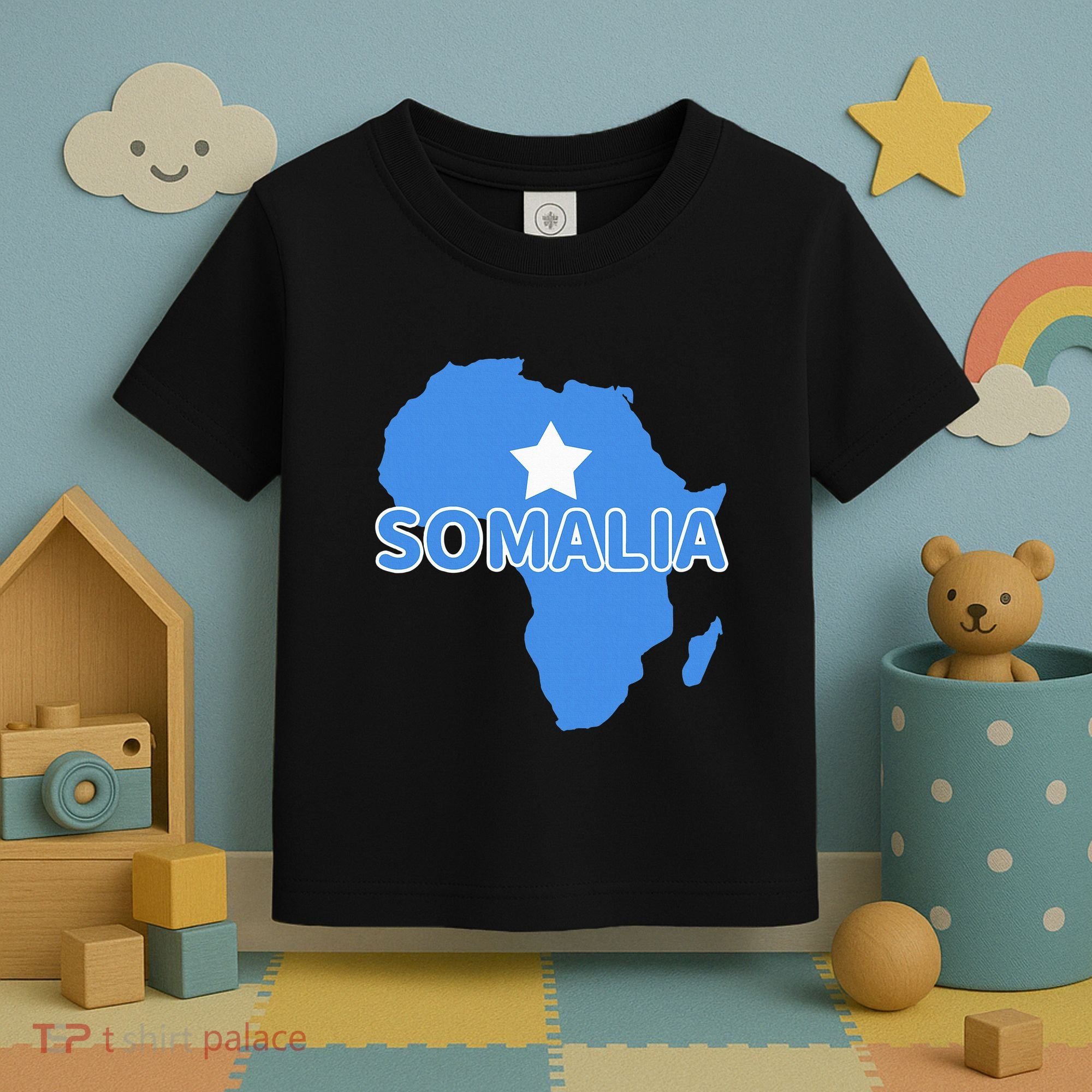 Somalia Somali Pride Flag Map Africa Print Toddler T-Shirt