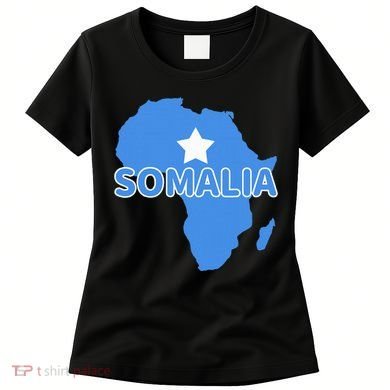 Somalia Somali Pride Flag Map Africa Print Women's T-Shirt