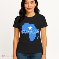 Somalia Somali Pride Flag Map Africa Print Women's T-Shirt thumb 4