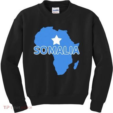 Somalia Somali Pride Flag Map Africa Print Kids Sweatshirt