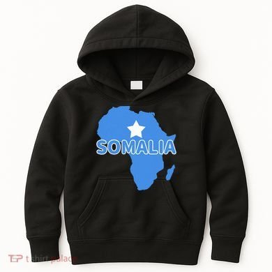 Somalia Somali Pride Flag Map Africa Print Kids Hoodie