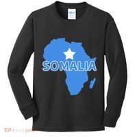 Somalia Somali Pride Flag Map Africa Print Kids Long Sleeve Shirt thumb 0