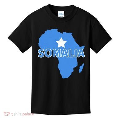 Somalia Somali Pride Flag Map Africa Print Kids T-Shirt