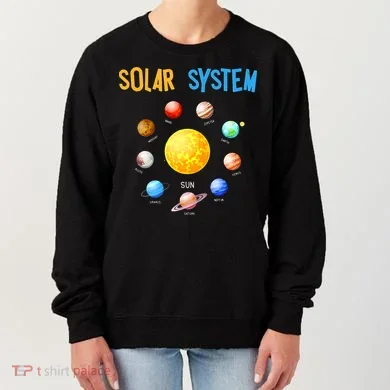 Solar System Planets Space Science Women's Sweatshirt
