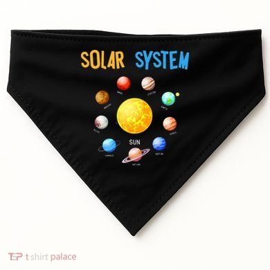 Solar System Planets Space Science USA-Made Doggie Bandana