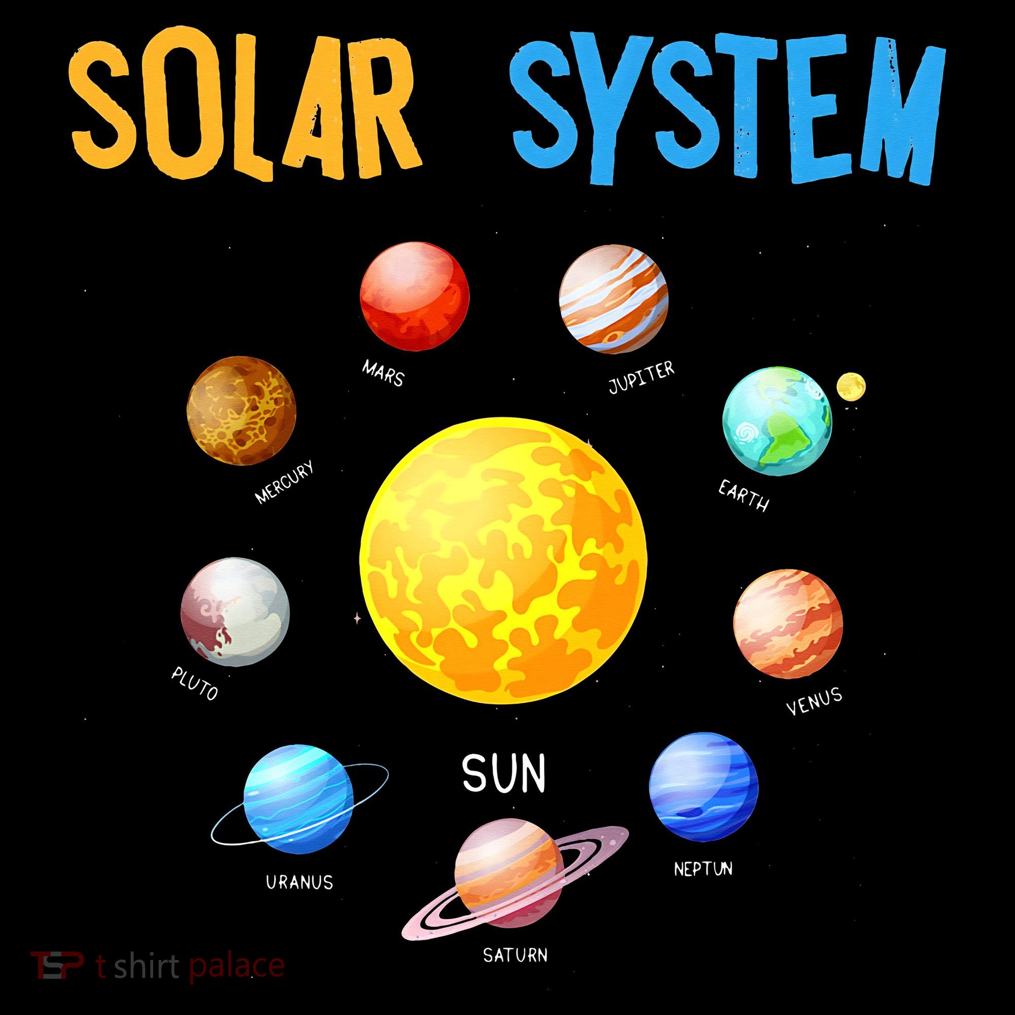 Solar System Planets Space Science Long Sleeve Shirt