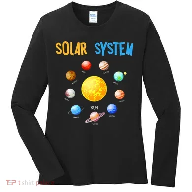 Solar System Planets Space Science Women's Long Sleeve Shirt