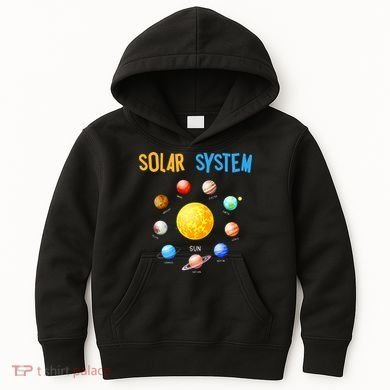 Solar System Planets Space Science Kids Hoodie