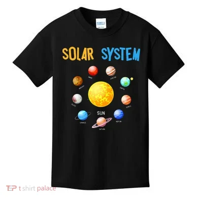 Solar System Planets Space Science Kids T-Shirt