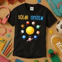 Solar System Planets Space Science Kids T-Shirt thumb 3
