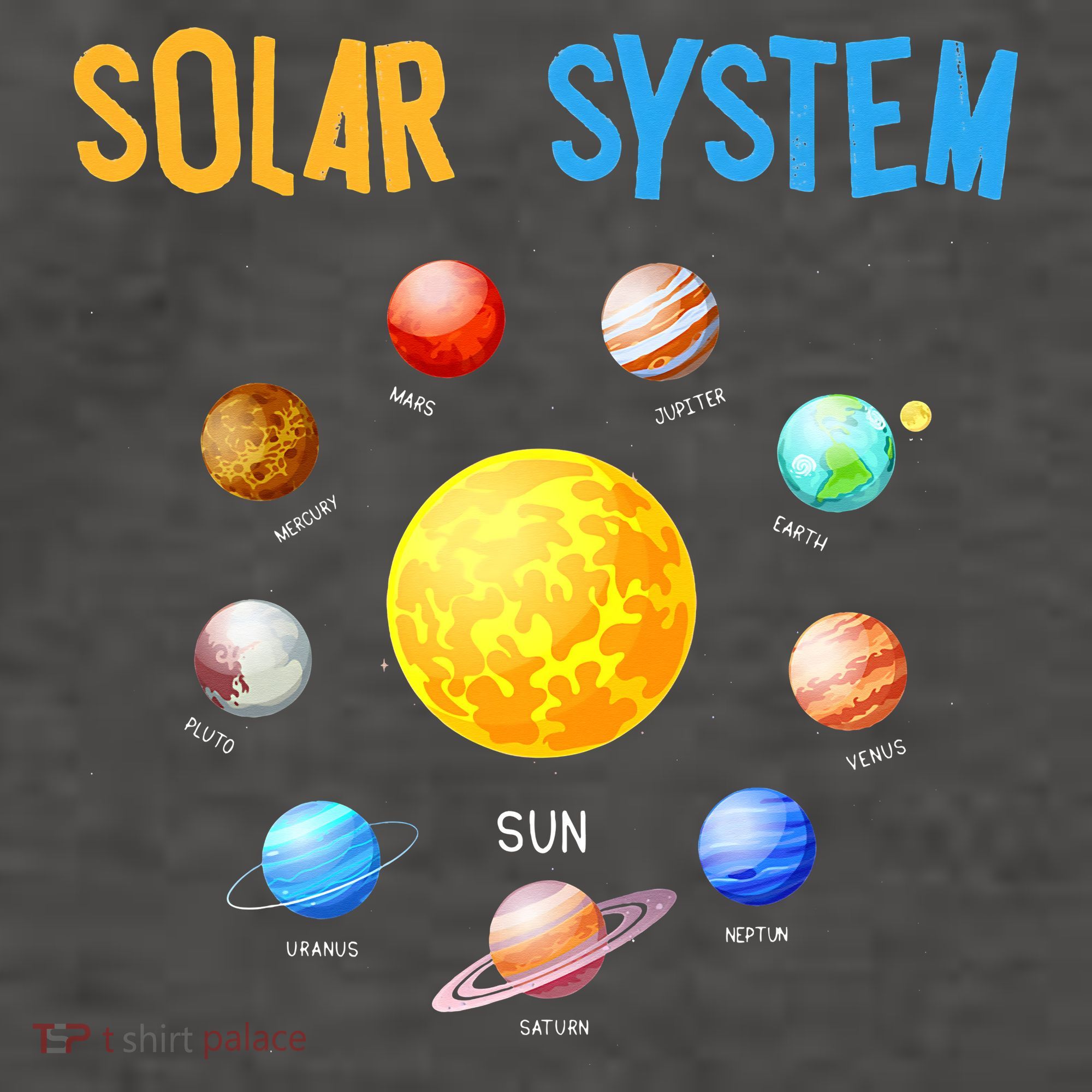 Solar System Planets Space Science Vector Backpack