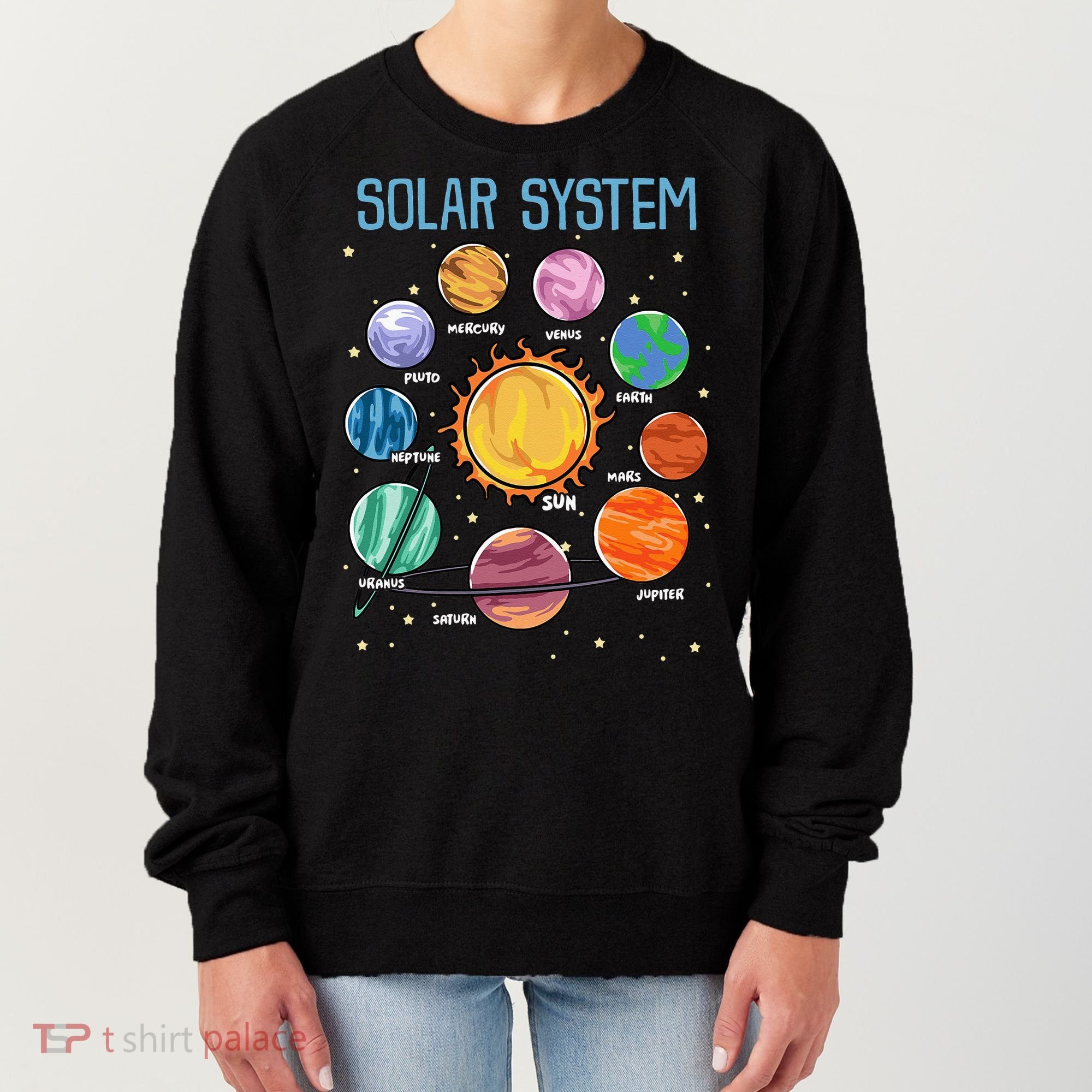 Solar System Planets Science Space STEM Kids Women's Sweatshirt