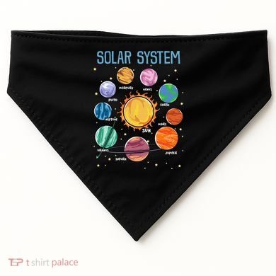 Solar System Planets Science Space STEM Kids USA-Made Doggie Bandana