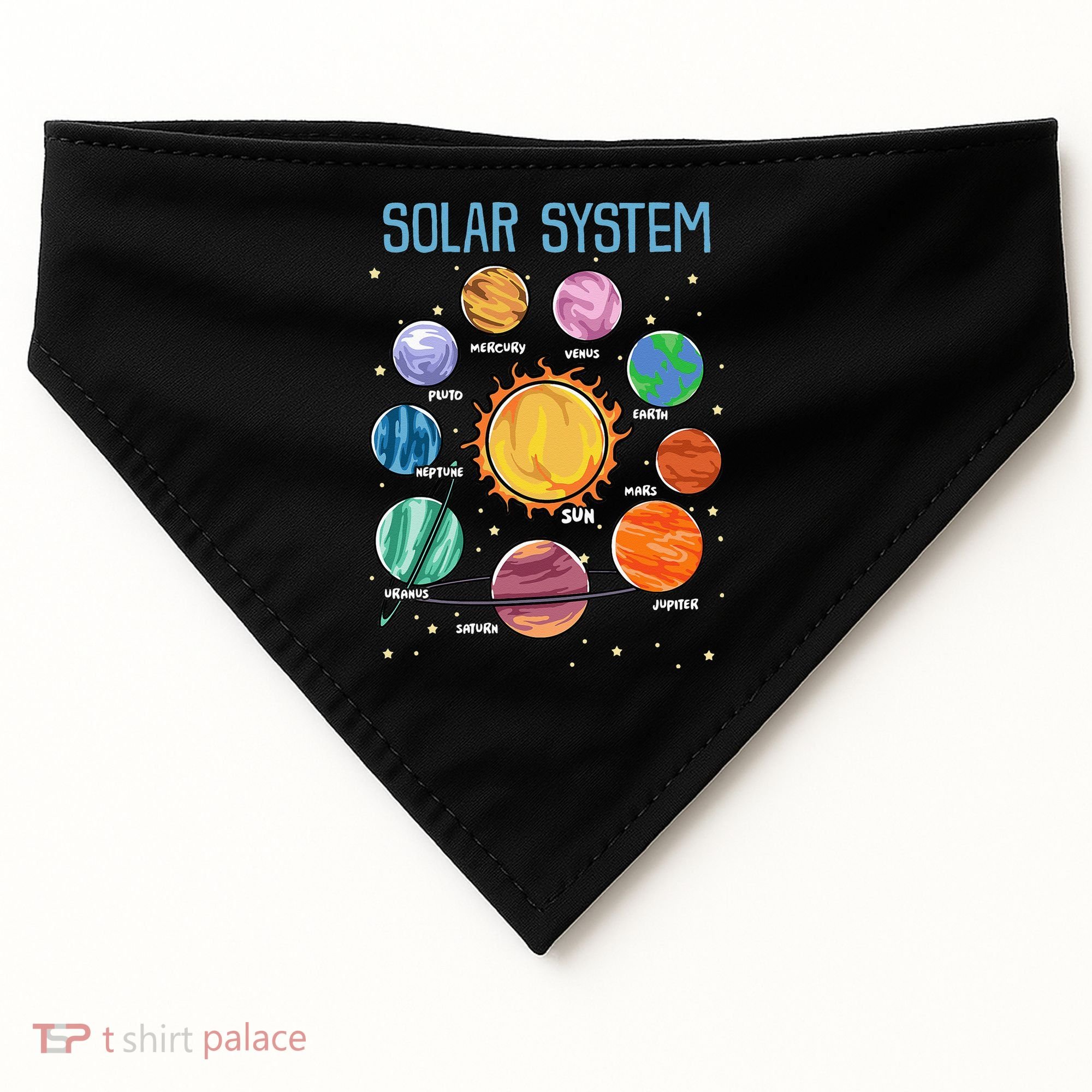 Solar System Planets Science Space STEM Kids USA-Made Doggie Bandana