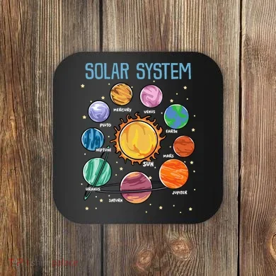 Solar System Planets Science Space STEM Kids Coaster