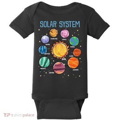 Solar System Planets Science Space STEM Kids Baby Bodysuit