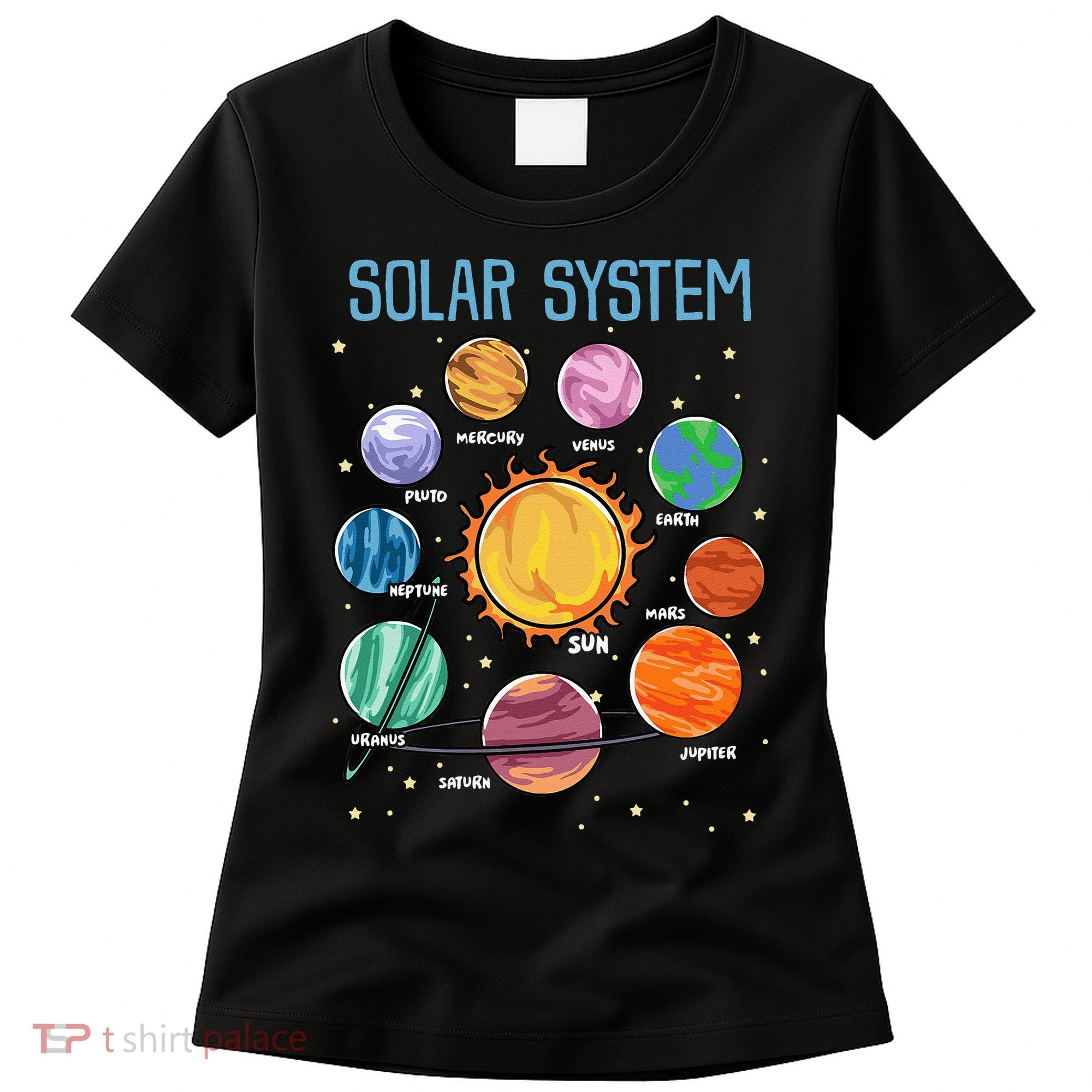 Solar System Planets Science Space STEM Kids Women's T-Shirt