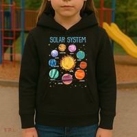 Solar System Planets Science Space STEM Kids Kids Hoodie thumb 3
