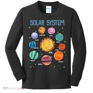 Solar System Planets Science Space STEM Kids Kids Long Sleeve Shirt