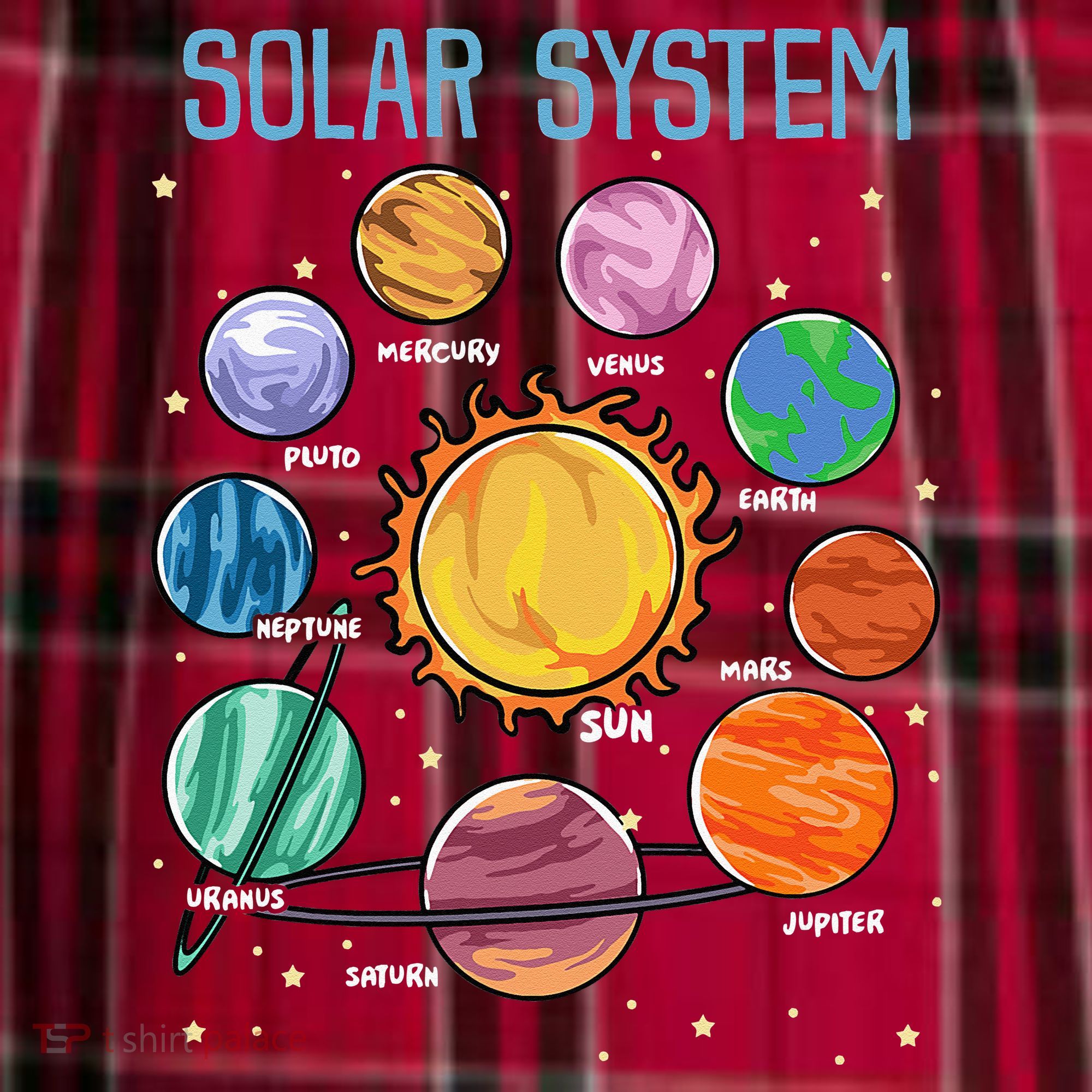 Solar System Planets Science Space STEM Kids Men's Flannel Plaid Pajama Pants