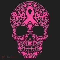 Sugar Skull Pink Ribbon Calavera Breast Cancer Awareness Women's Sweatshirt thumb 2