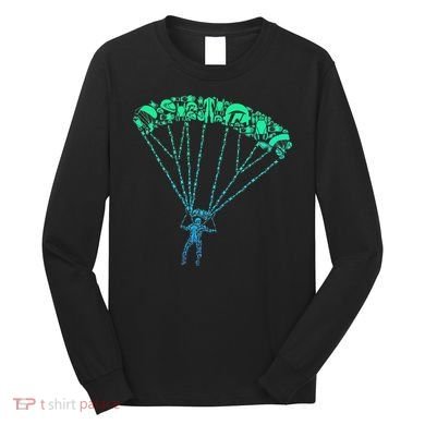 Skydiver Skydiving Parachuting Parachutist Long Sleeve Shirt