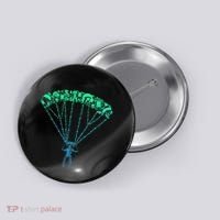 Skydiver Skydiving Parachuting Parachutist Button thumb 0