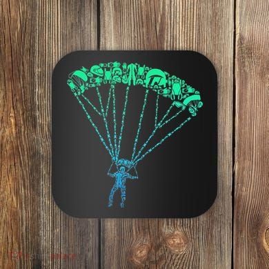 Skydiver Skydiving Parachuting Parachutist Coaster