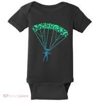 Skydiver Skydiving Parachuting Parachutist Baby Bodysuit thumb 0