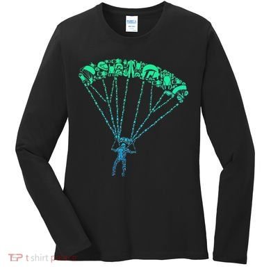 Skydiver Skydiving Parachuting Parachutist Women's Long Sleeve Shirt
