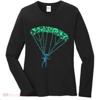 Skydiver Skydiving Parachuting Parachutist Women's Long Sleeve Shirt thumb 0