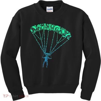 Skydiver Skydiving Parachuting Parachutist Kids Sweatshirt