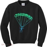 Skydiver Skydiving Parachuting Parachutist Kids Sweatshirt thumb 0