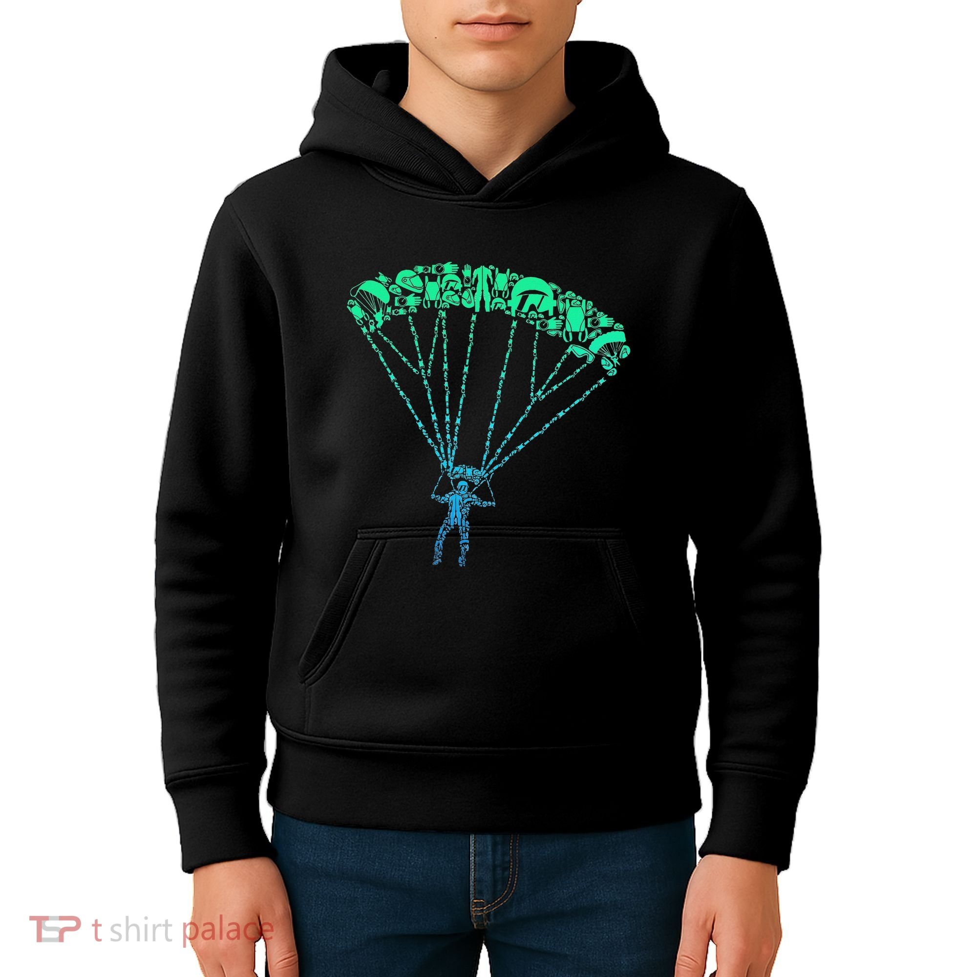 Skydiver Skydiving Parachuting Parachutist Kids Hoodie