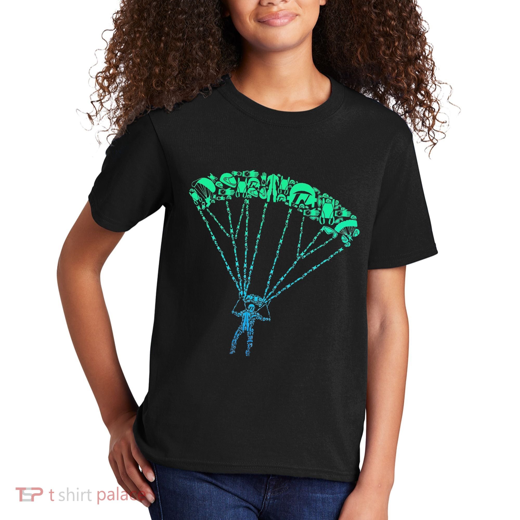 Skydiver Skydiving Parachuting Parachutist Kids T-Shirt
