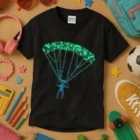 Skydiver Skydiving Parachuting Parachutist Kids T-Shirt thumb 3